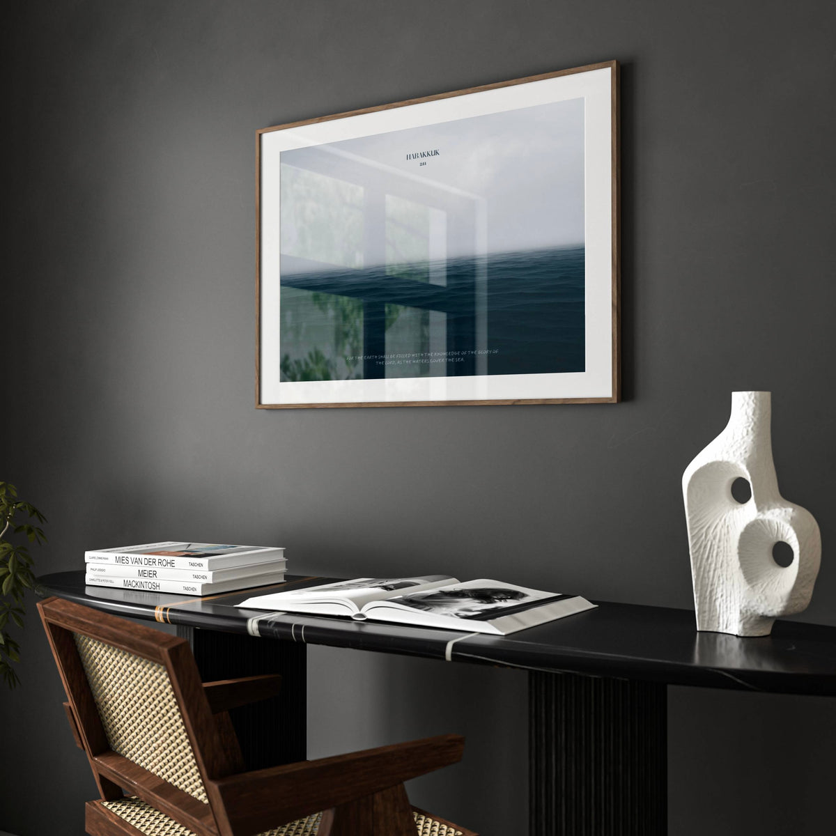The Sea Nº2 Habakkuk 2:14 Christian wall art print by AENON HOME fine art scripture print