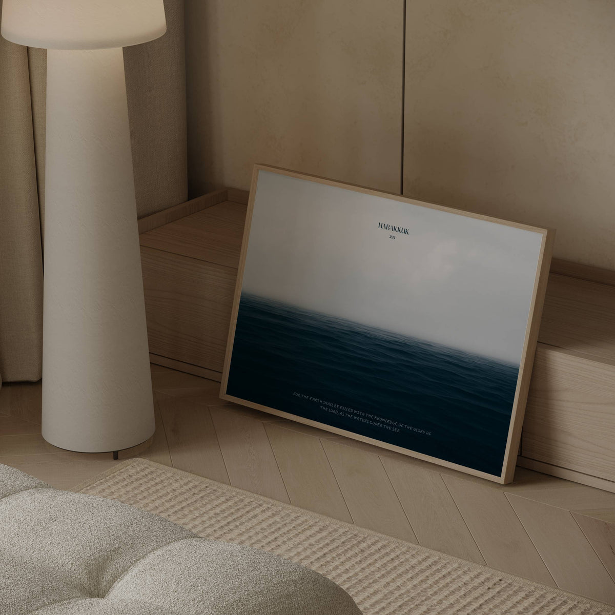 The Sea Nº2 Habakkuk 2:14 Christian wall art print by AENON HOME fine art scripture print