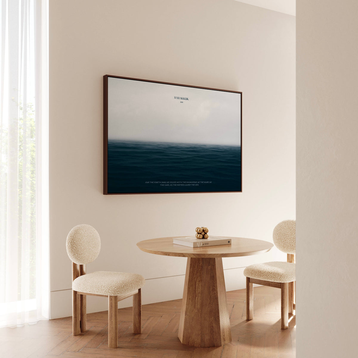 The Sea Nº2 Habakkuk 2:14 Christian wall art print by AENON HOME fine art scripture print