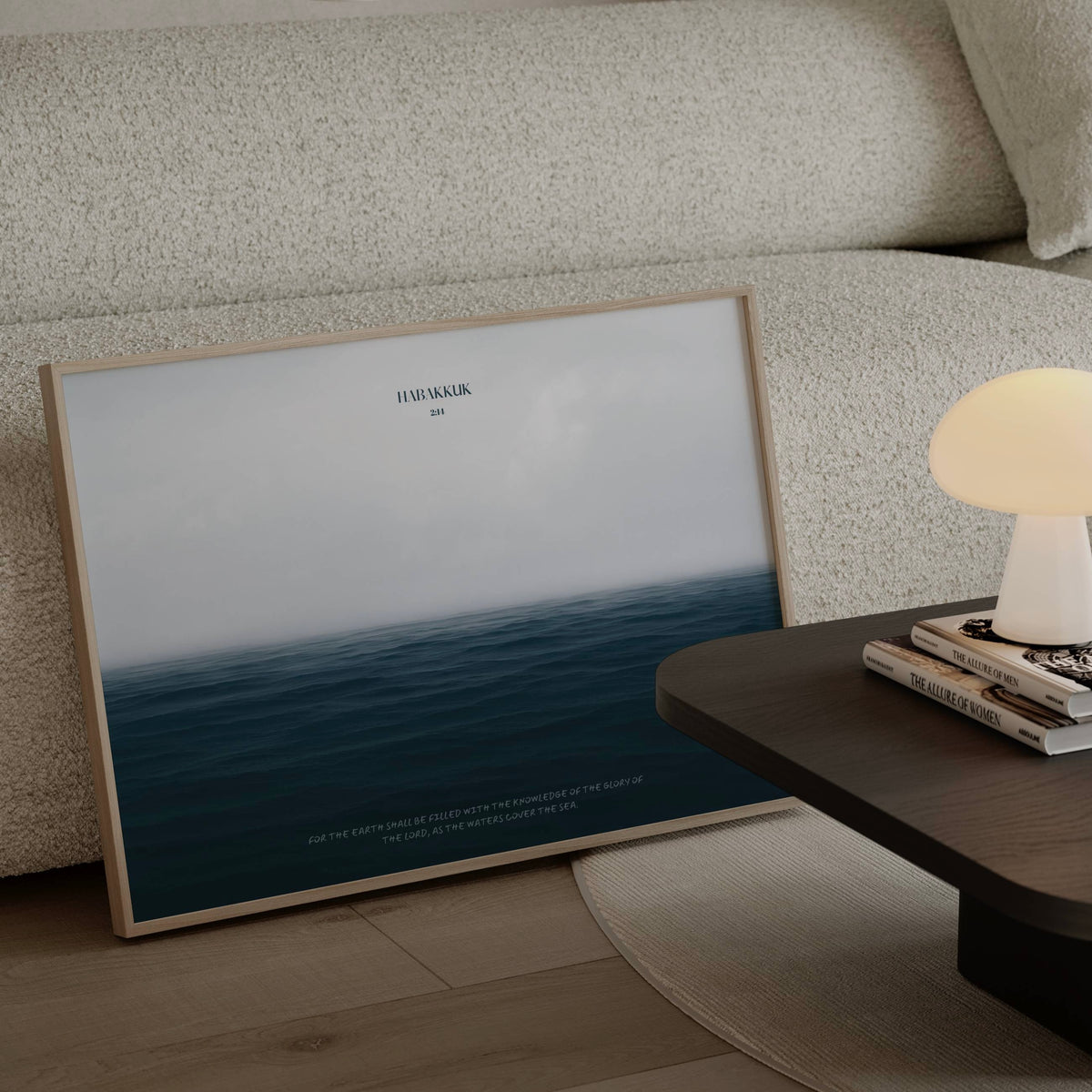 The Sea Nº2 Habakkuk 2:14 Christian wall art print by AENON HOME fine art scripture print