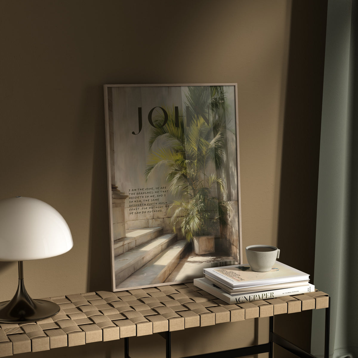 The Vine John 15:5 Christian wall art print by AENON HOME fine art scripture print