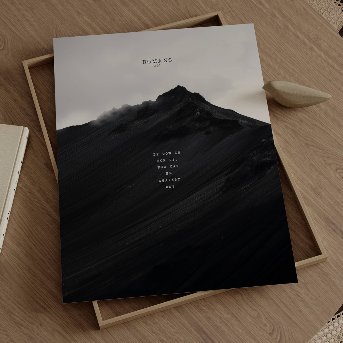 Who Romans 8:31 Christian wall art print by AENON HOME fine art scripture print